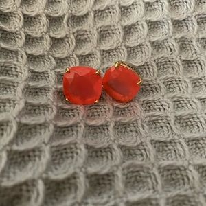 Kate Spade large stone earrings pink/coral color